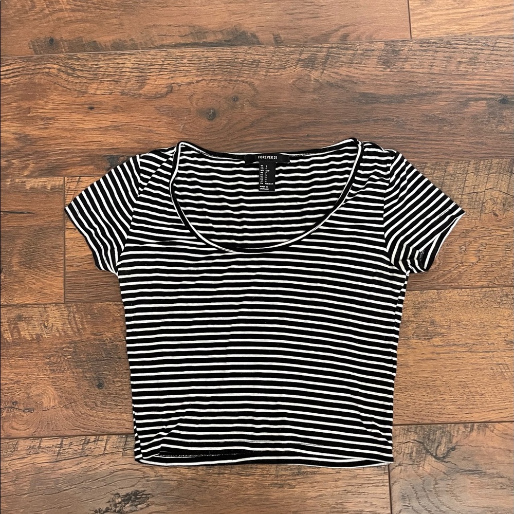Striped Crop Tee